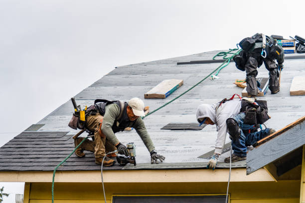 Professional Gutter Installation technician working in Monroe, SD